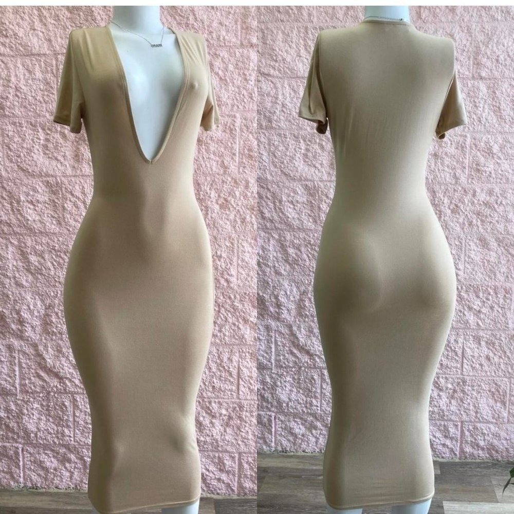Fashion Nova Women's Tan Dress